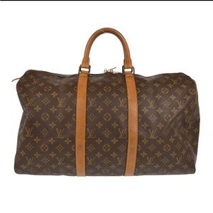 Louis Vuitton Brown Monogram Keepall 50